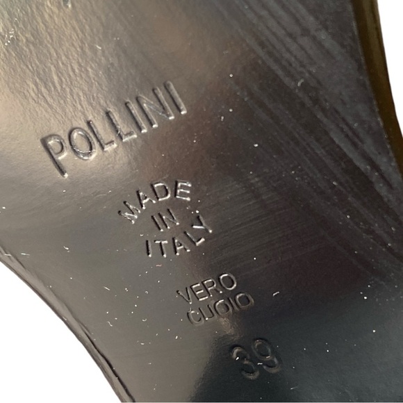 POLLINI Leather Metallic Cowboy Boot Pointed Toe Fuchsia Size 39 IT = 7.5 US - Picture 10 of 16